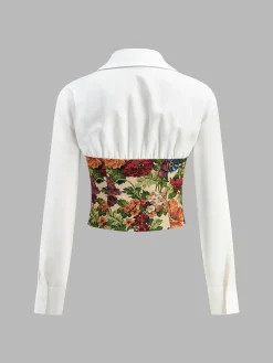 COMMENSE Blouses & Shirts|Tops^2 in 1 Jacquard Polo Shirt Multicolor