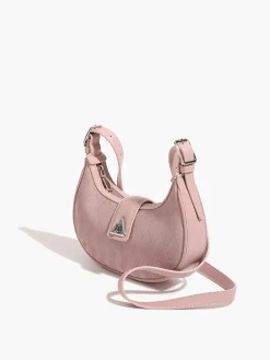 COMMENSE Bags|Accessories^Adjustable Strap Diamond Crescent Bag Pink