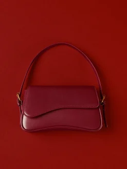 COMMENSE Bags|Accessories^Adjustable Strap Flap Armpit Bag Red