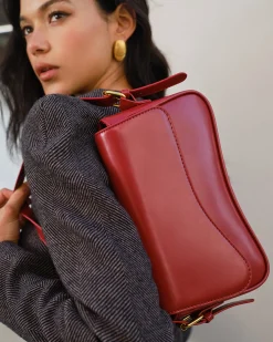 COMMENSE Bags|Accessories^Adjustable Strap Flap Armpit Bag Red