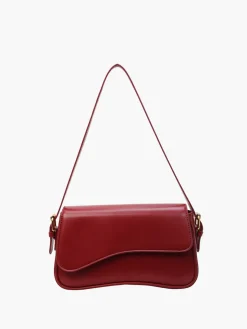 COMMENSE Bags|Accessories^Adjustable Strap Flap Armpit Bag Red