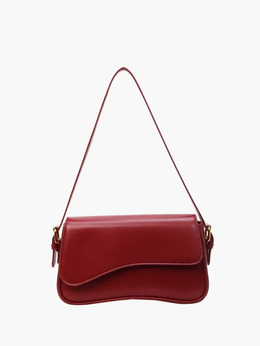 COMMENSE Bags|Accessories^Adjustable Strap Flap Armpit Bag Red
