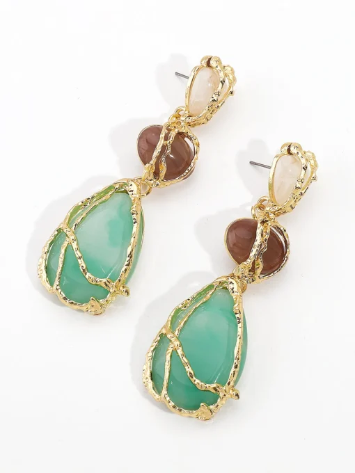 COMMENSE Earrings|Accessories^Alloy Net Water Drop Earrings Multicolor