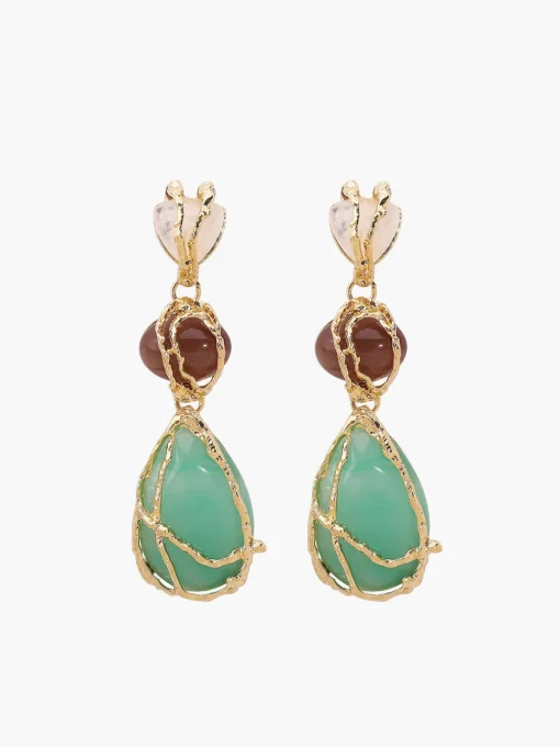 COMMENSE Earrings|Accessories^Alloy Net Water Drop Earrings Multicolor