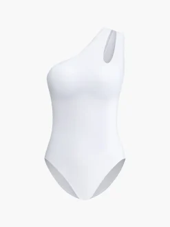 COMMENSE Swimwear|Tops^Asymmetrical Cutout One Piece Swimsuit Black