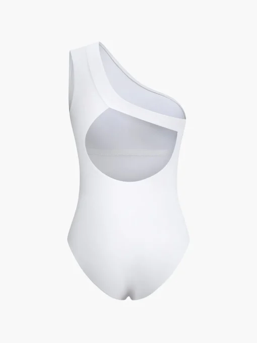 COMMENSE Swimwear|Tops^Asymmetrical Cutout One Piece Swimsuit Black