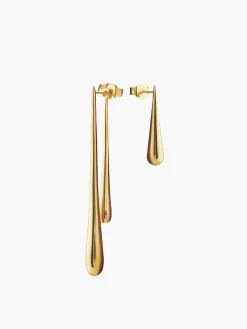 COMMENSE Earrings|Accessories^Asymmetrical Water Drop Earrings Golden
