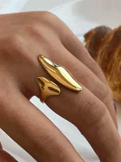 COMMENSE Accessories^Asymmetrical Open Ring Golden