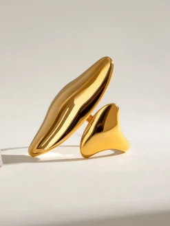 COMMENSE Accessories^Asymmetrical Open Ring Golden