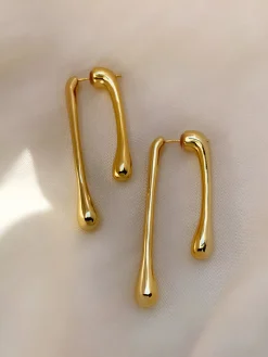 COMMENSE Earrings|Accessories^Asymmetrical Tear Drop Earrings Gold