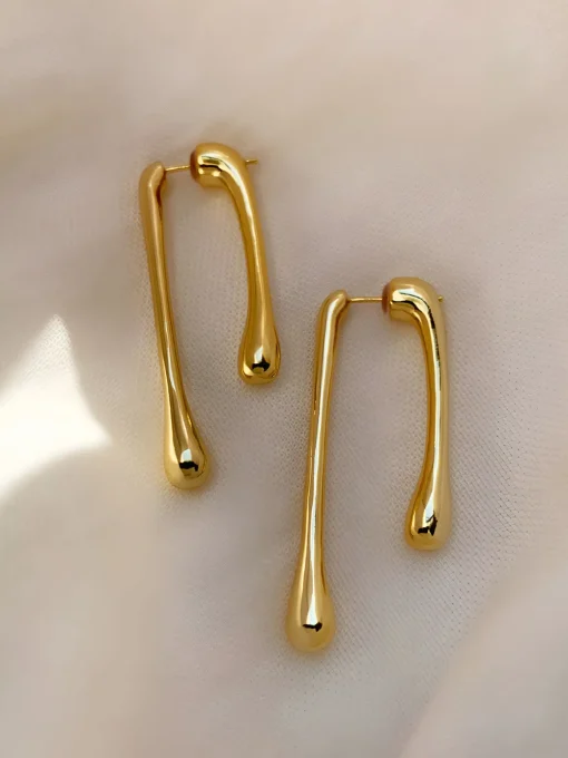 COMMENSE Earrings|Accessories^Asymmetrical Tear Drop Earrings Gold