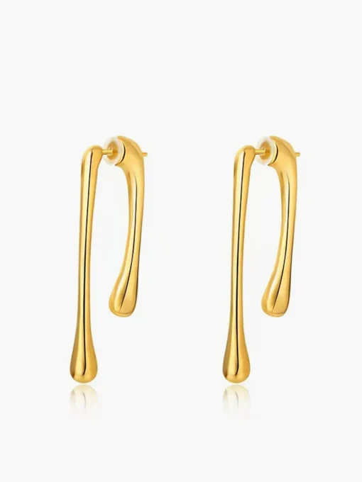 COMMENSE Earrings|Accessories^Asymmetrical Tear Drop Earrings Gold