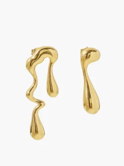 COMMENSE Earrings|Accessories^Asymmetrical Water Drop Earrings Gold