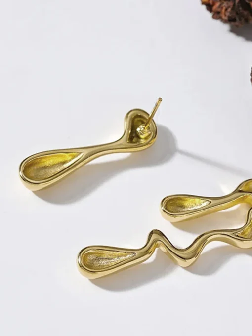 COMMENSE Earrings|Accessories^Asymmetrical Water Drop Earrings Gold