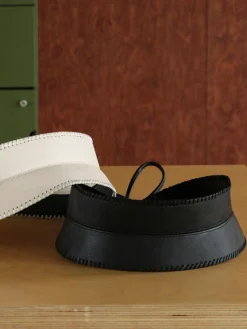 COMMENSE Belts & Chain|Accessories^Asymmetrical Wide Tie Belt Black