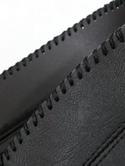 COMMENSE Belts & Chain|Accessories^Asymmetrical Wide Tie Belt Black