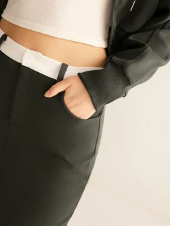 COMMENSE Skirts|Matching Sets^Athleisure Pockets Split Skirt Grey