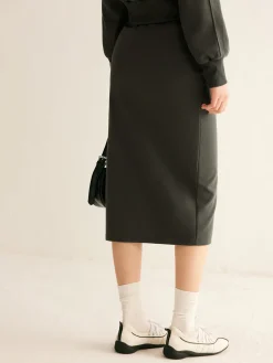 COMMENSE Skirts|Matching Sets^Athleisure Pockets Split Skirt Grey