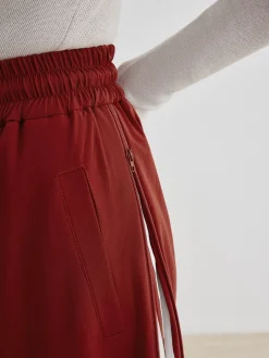 COMMENSE Pants|Bottoms^Athleisure Side Pinstripe Drawstring Pants Red