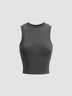 COMMENSE Sweater Tops|Tank Tops & Camis^Athleisure Tank Top Grey