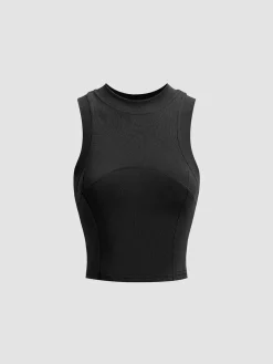 COMMENSE Sweater Tops|Tank Tops & Camis^Athleisure Tank Top Grey