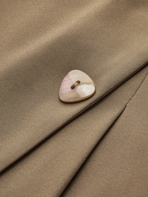 COMMENSE Skirts|Bottoms^Back-Zipper Pleated Mini Skirt Camel