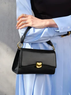 COMMENSE Bags|Accessories^Baguette Flap Armpit Bag Black