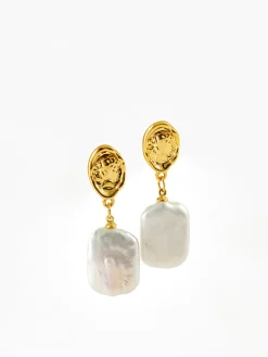 COMMENSE Earrings|Accessories^Baroque Pearl Pendant Earrings Gold