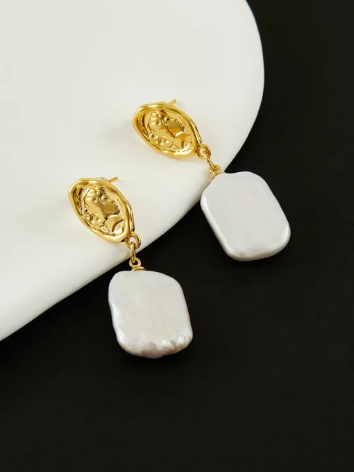 COMMENSE Earrings|Accessories^Baroque Pearl Pendant Earrings Gold