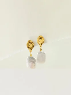 COMMENSE Earrings|Accessories^Baroque Pearl Pendant Earrings Gold