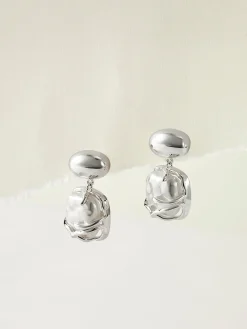 COMMENSE Earrings|Accessories^Baroque Pearl Pendant Earrings Silver