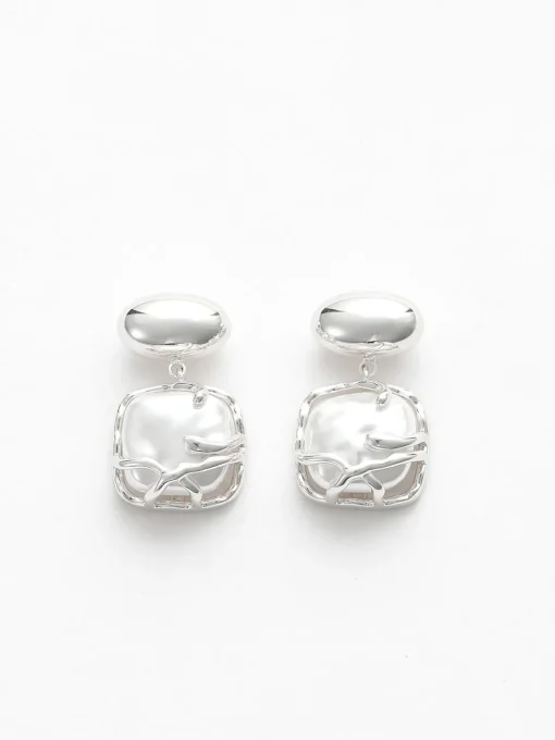 COMMENSE Earrings|Accessories^Baroque Pearl Pendant Earrings Silver