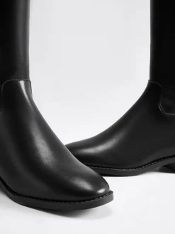 COMMENSE Shoes|Accessories^Belted Knee-High Knight Boots Black