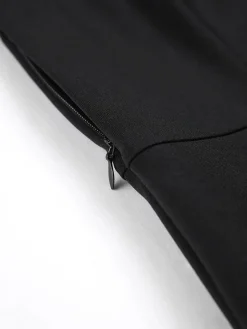COMMENSE Black Dresses|Casual Dresses^Blazer V-Neck Buttoned Short Dress Black
