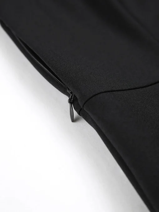COMMENSE Black Dresses|Casual Dresses^Blazer V-Neck Buttoned Short Dress Black