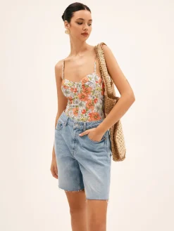 COMMENSE Swimwear|Tops^Blooming Floral One Piece Swimsuit Multicolor