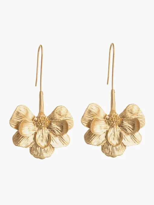 COMMENSE Earrings|Accessories^Blooming Flower Earnings Golden