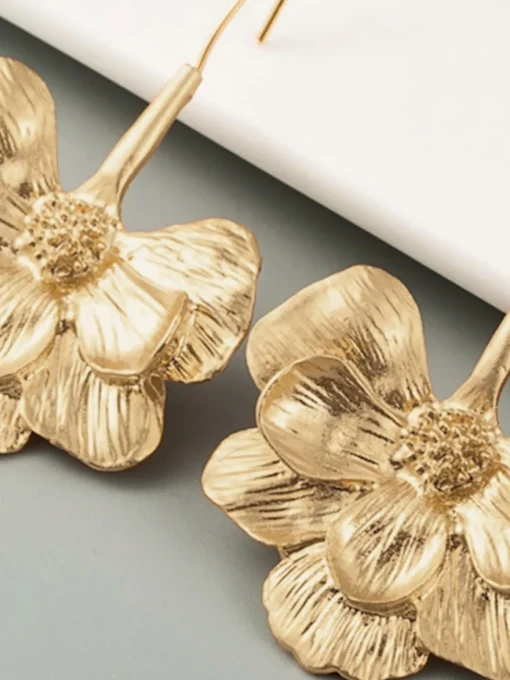 COMMENSE Earrings|Accessories^Blooming Flower Earnings Golden