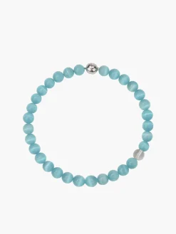 COMMENSE Necklaces|Accessories^Blue Cat Eye Stone Beaded Necklace LightBlue