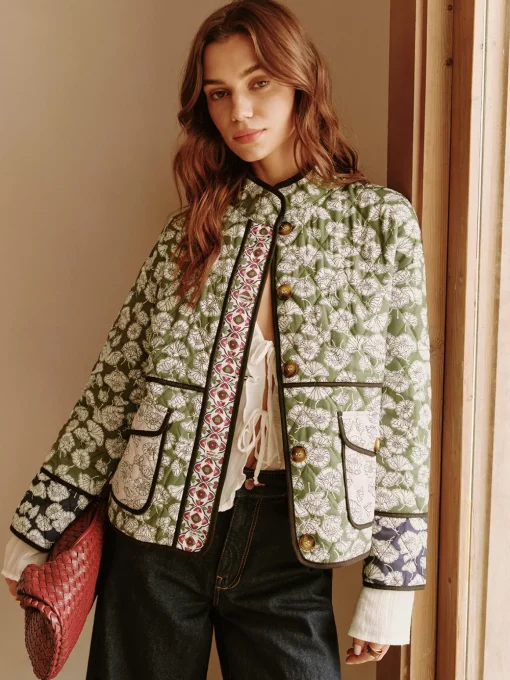 COMMENSE Outerwear|Coats^Boheme Flap Pockets Winter Coat Green