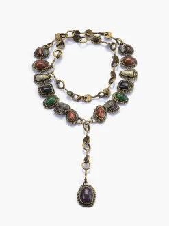 COMMENSE Necklaces|Accessories^Boheme Geometrical Stones Pendant Necklace Gold
