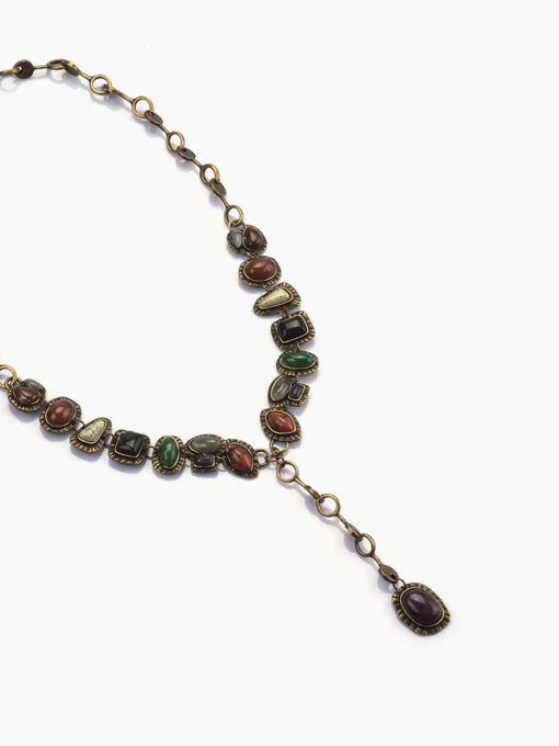 COMMENSE Necklaces|Accessories^Boheme Geometrical Stones Pendant Necklace Gold