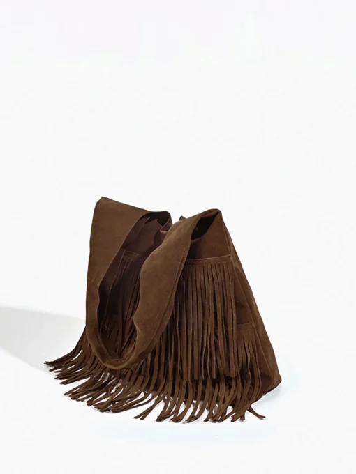 COMMENSE Bags|Accessories^Boheme Tassel Hobo Bag DarkBrown