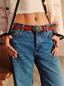 COMMENSE Belts & Chain|Accessories^Boheme Turquoise Buckle Belt Brown