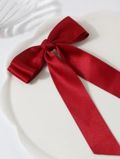 COMMENSE Hair Claws & Hats|Accessories^Bow Hair Clip Burgundy