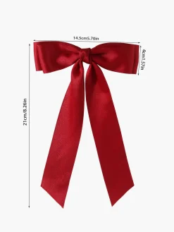 COMMENSE Hair Claws & Hats|Accessories^Bow Hair Clip Burgundy