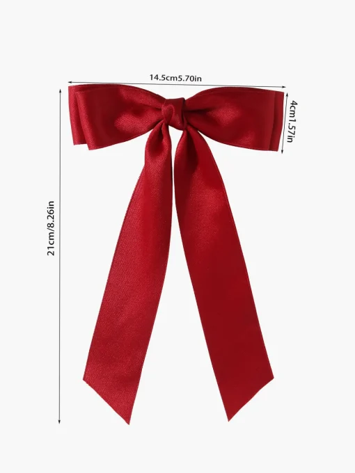 COMMENSE Hair Claws & Hats|Accessories^Bow Hair Clip Burgundy
