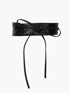 COMMENSE Belts & Chain|Accessories^Bow Wide Waist Belt Black