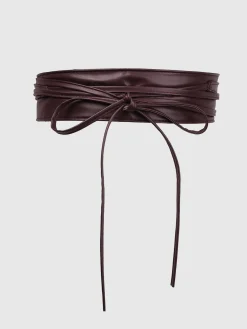 COMMENSE Belts & Chain|Accessories^Bow Wide Waist Belt Black