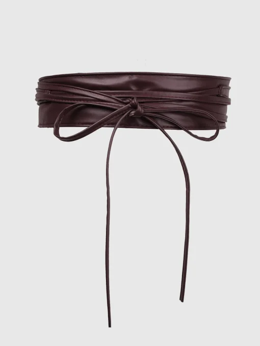 COMMENSE Belts & Chain|Accessories^Bow Wide Waist Belt Black